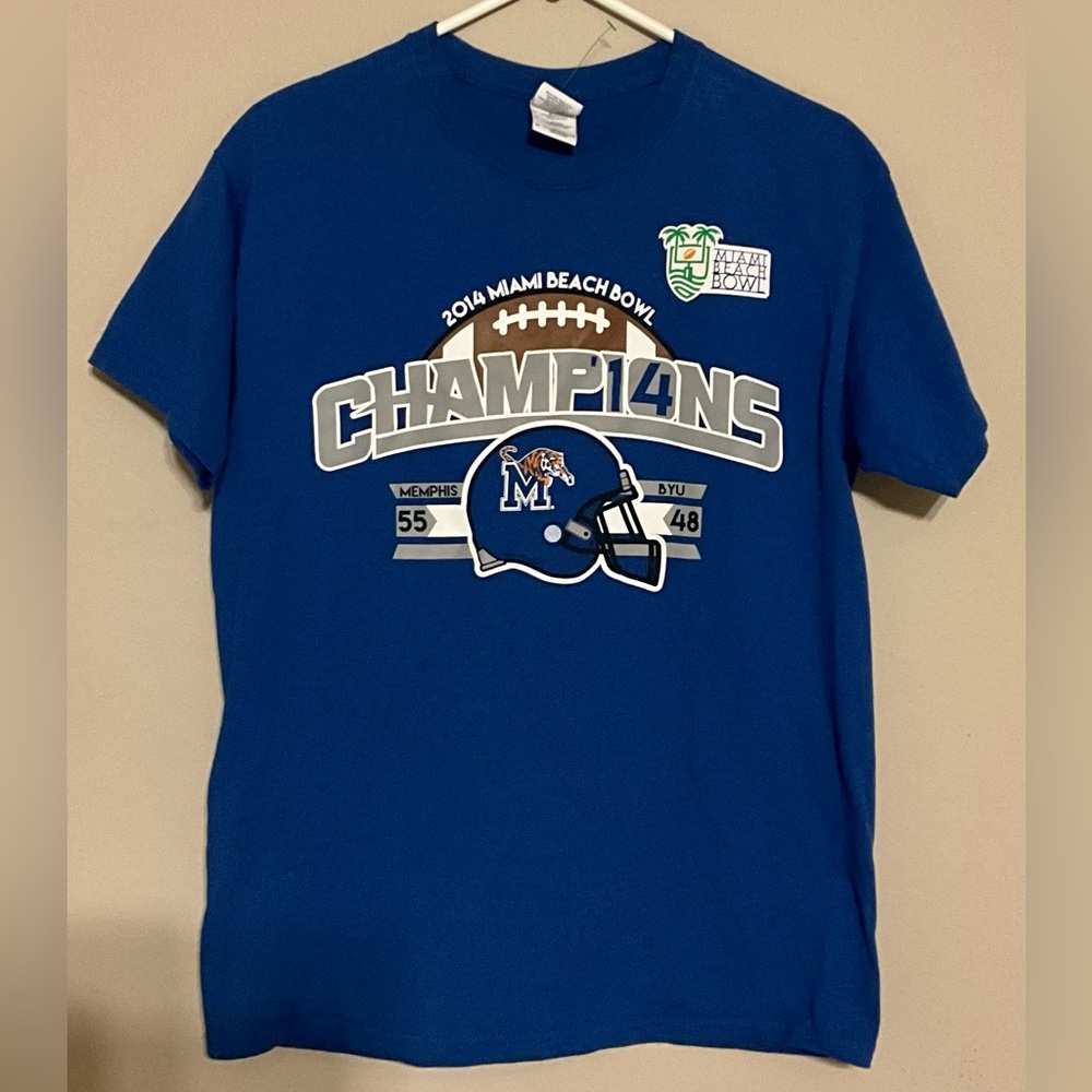 University of Memphis Tigers Football 2014 Miami Beach Bowl Champions Tee